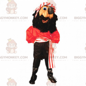 Pirate BIGGYMONKEY™ maskottiasu, jossa otsapanta -