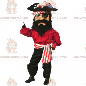 Costume da mascotte da pirata BIGGYMONKEY™ con benda