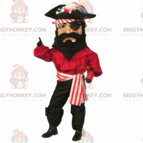 Costume de mascotte BIGGYMONKEY™ de pirate avec bandeau a l'œil