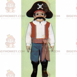Costume da pirata BIGGYMONKEY™ mascotte con baffi -