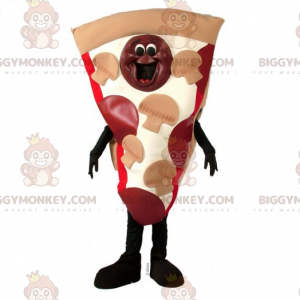 Pepperoni a houbová pizza Kostým maskota BIGGYMONKEY™ –