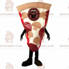 Costume da mascotte per pizza ai peperoni e funghi BIGGYMONKEY™