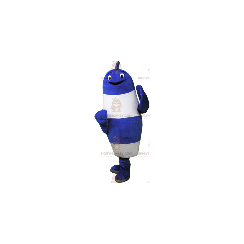 Blue and White Fish BIGGYMONKEY™ Mascot Costume -