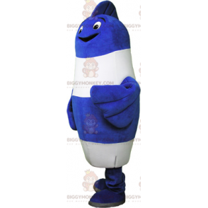 Blå og hvid fisk BIGGYMONKEY™ maskotkostume - Biggymonkey.com