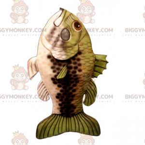 Costume de mascotte BIGGYMONKEY™ de poisson écaille verte -