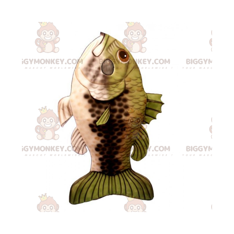 Costume de mascotte BIGGYMONKEY™ de poisson écaille verte -