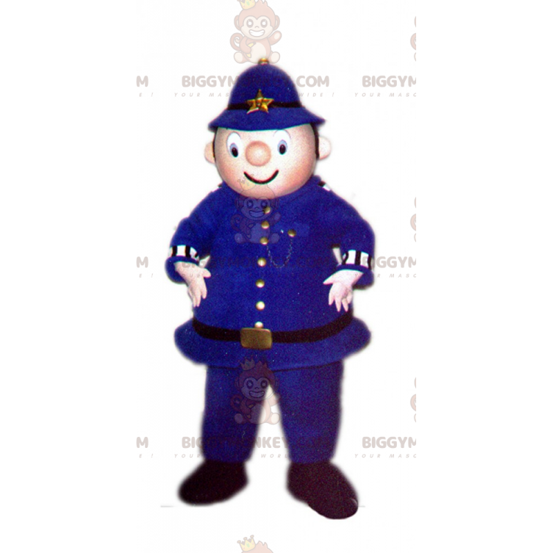 Polis BIGGYMONKEY™ Maskotdräkt i blå outfit - BiggyMonkey maskot