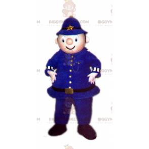 Traje de mascote policial BIGGYMONKEY™ com roupa azul –