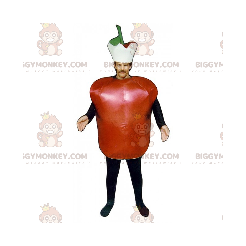 Kostium maskotki z kapeluszem BIGGYMONKEY™ czerwone jabłko -