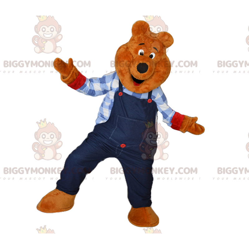 Costume da mascotte BIGGYMONKEY™ pompiere con baffi -