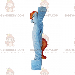 Costume da mascotte BIGGYMONKEY™ Pony blu con criniera bicolore