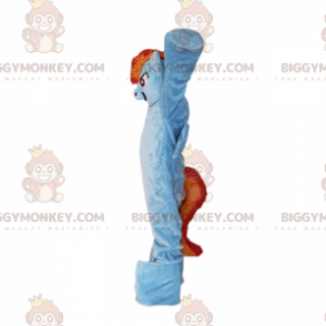 Blå pony BIGGYMONKEY™ maskotkostume med tofarvet manke -