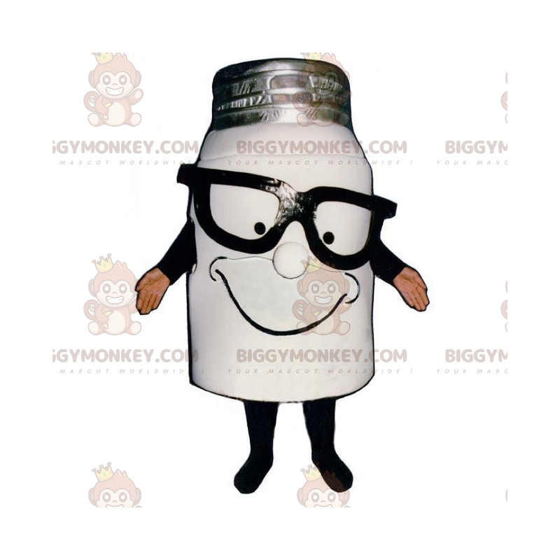 Mjölkkanna BIGGYMONKEY™ Maskotdräkt med mörka glasögon -