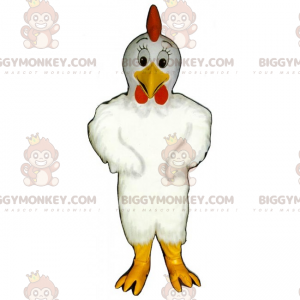Costume de mascotte BIGGYMONKEY™ de poule aux grands yeux -