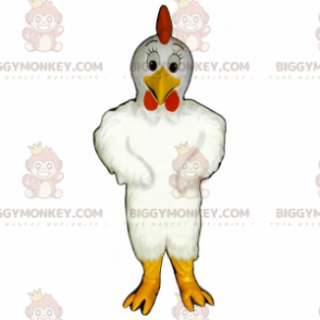 Disfraz de mascota Gallina de ojos grandes BIGGYMONKEY™ -