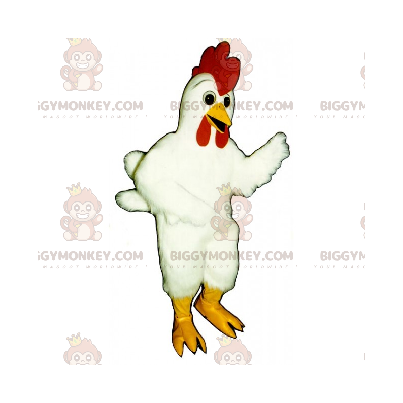 Costume da mascotte Gallina BIGGYMONKEY™ con grande stemma -