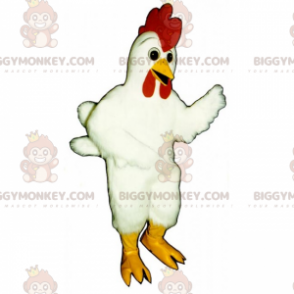 Disfraz de mascota Gallina BIGGYMONKEY™ con escudo grande -