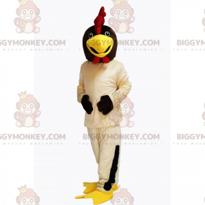 Beige kip BIGGYMONKEY™ mascottekostuum - Biggymonkey.com