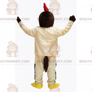 Fantasia de mascote de galinha bege BIGGYMONKEY™ –