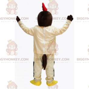 Beige kip BIGGYMONKEY™ mascottekostuum - Biggymonkey.com