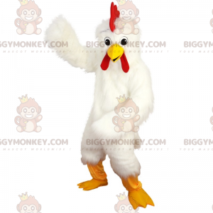 Costume de mascotte BIGGYMONKEY™ de poule blanche -