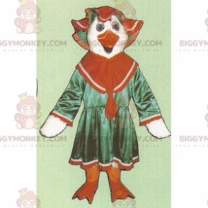 Fantasia de mascote de galinha branca BIGGYMONKEY™ com vestido