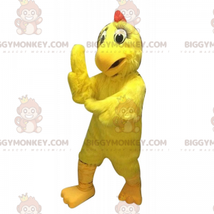 Costume da mascotte Big Eyes Yellow Hen BIGGYMONKEY™ -