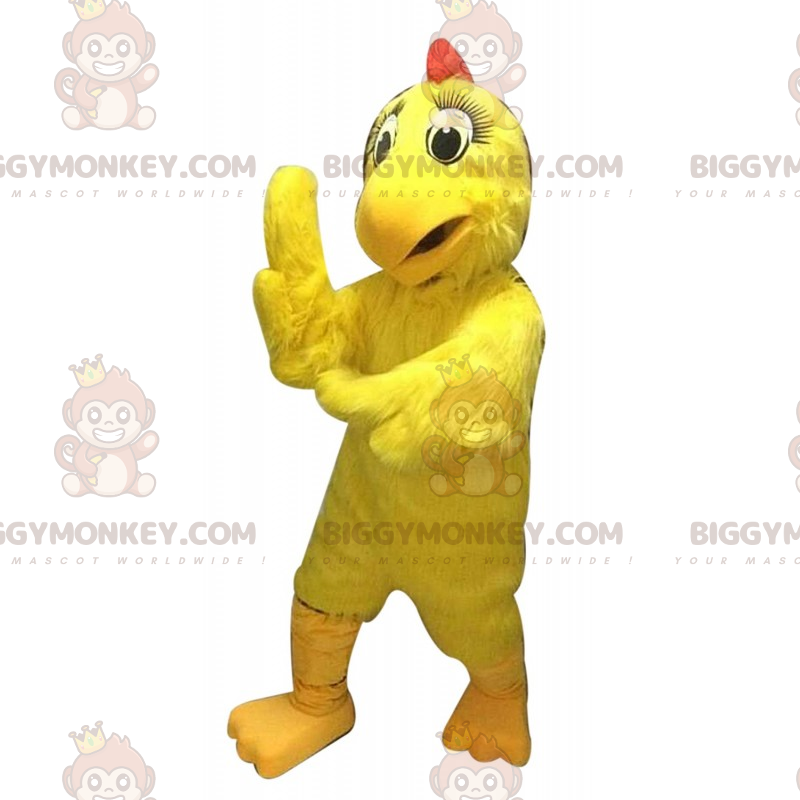 Big Eyes Yellow Hen BIGGYMONKEY™ Mascot Costume -