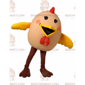 Costume de mascotte BIGGYMONKEY™ de poule ronde -