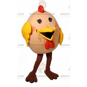 Costume de mascotte BIGGYMONKEY™ de poule ronde -