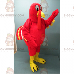 Traje de mascote de peru vermelho BIGGYMONKEY™ – Biggymonkey.com
