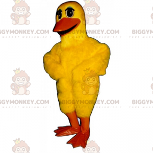 Costume de mascotte BIGGYMONKEY™ de poulet jaune tout doux -