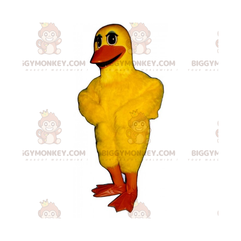 Costume de mascotte BIGGYMONKEY™ de poulet jaune tout doux -