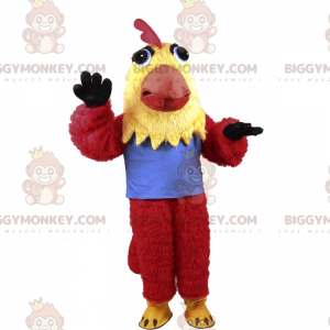 Disfraz de mascota BIGGYMONKEY™ de pollo tricolor -