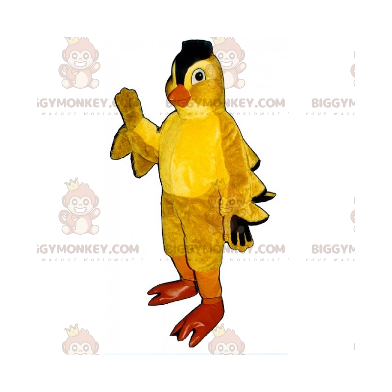 Kostým maskota Chick BIGGYMONKEY™ s černým hřebenem –