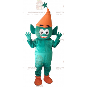 Costume da mascotte da folletto verde elfo gigante BIGGYMONKEY™