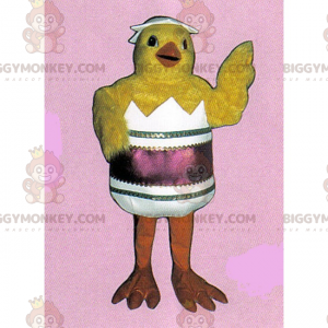 Costume de mascotte BIGGYMONKEY™ de poussin dans sa coquille -
