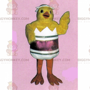 Costume de mascotte BIGGYMONKEY™ de poussin dans sa coquille -