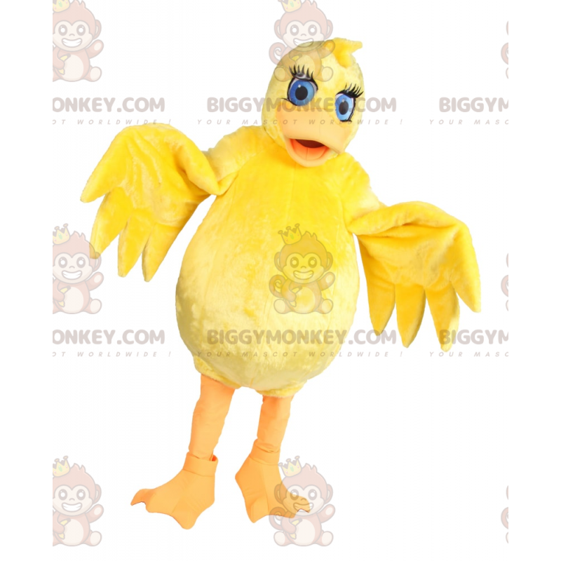 Blue Eyed Yellow Chick BIGGYMONKEY™ maskotdräkt - BiggyMonkey