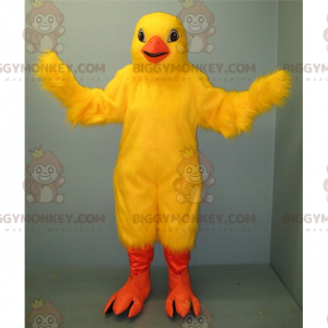 Traje de mascote BIGGYMONKEY™ Pintinho amarelo e pernas laranja