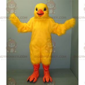 BIGGYMONKEY™ Maskotdräkt Gul Chick och orange ben - BiggyMonkey
