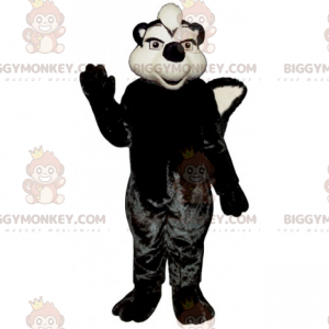 Costume de mascotte BIGGYMONKEY™ de putois noir et blanc -