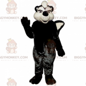Zwart-witte bunzing BIGGYMONKEY™ mascottekostuum -