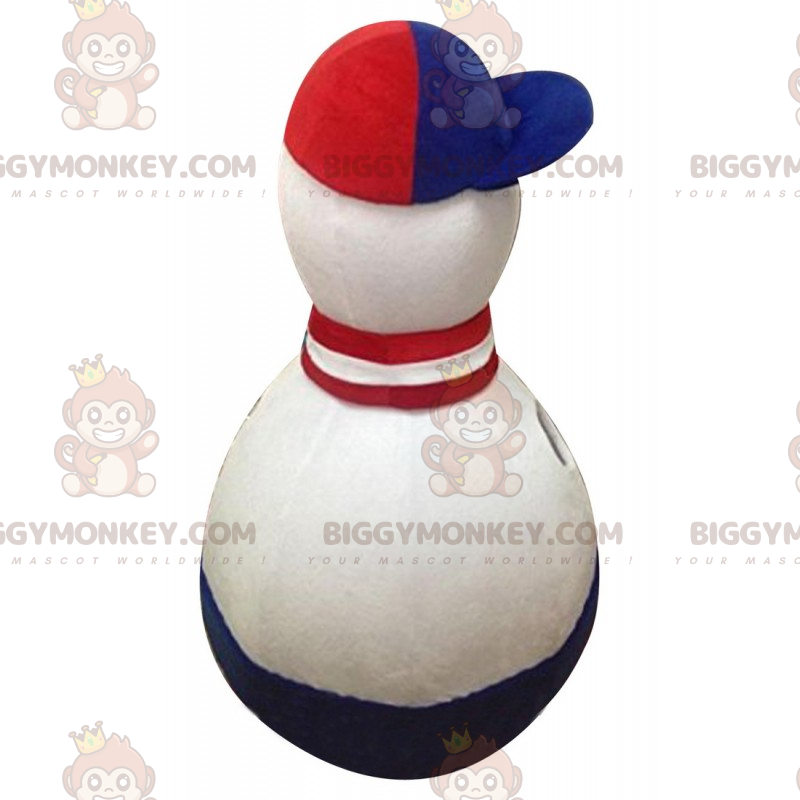 Disfraz de mascota Skittle BIGGYMONKEY™ tricolor azul, blanco y