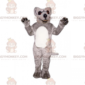 Hvid Bellied Rotte BIGGYMONKEY™ maskotkostume - Biggymonkey.com