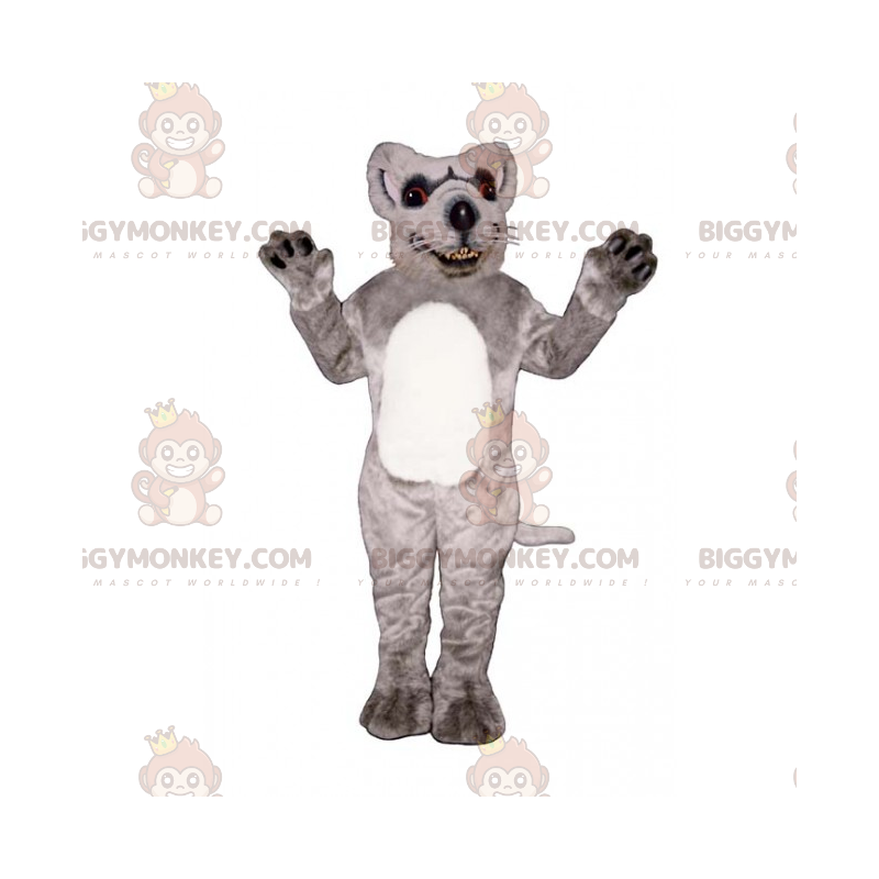 Disfraz de mascota de rata de vientre blanco BIGGYMONKEY™ -