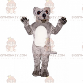 Costume de mascotte BIGGYMONKEY™ de rat au ventre blanc -