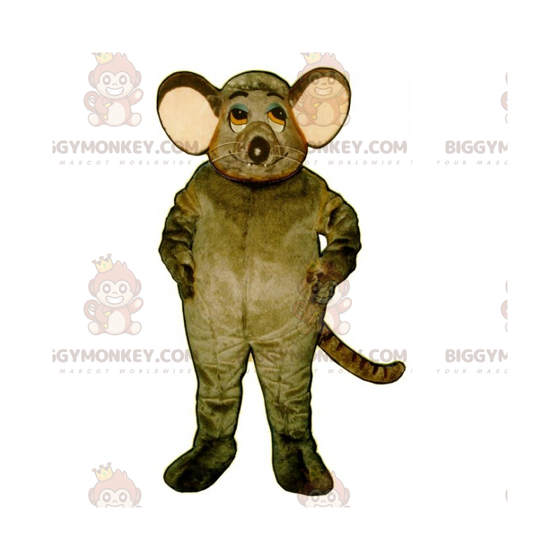 Traje de mascote de rato com orelhas grandes BIGGYMONKEY™ –