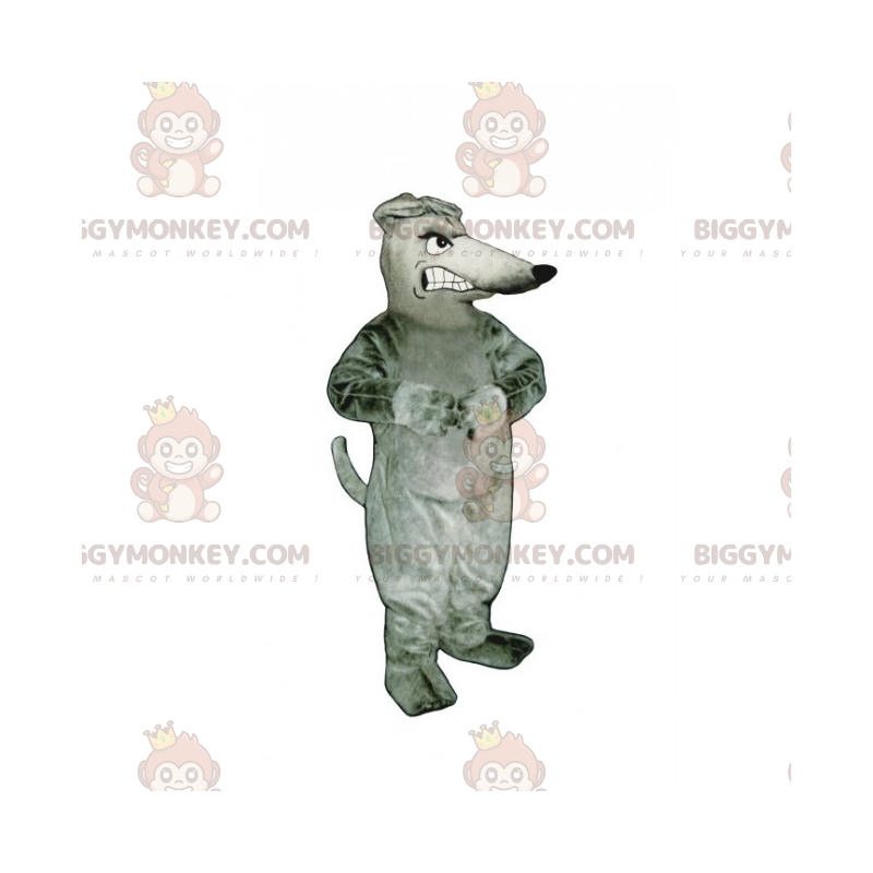 Arg grå råtta BIGGYMONKEY™ maskotdräkt - BiggyMonkey maskot
