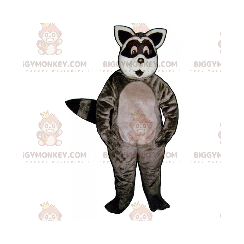 BIGGYMONKEY™ Costume da mascotte procione faccia tonda -